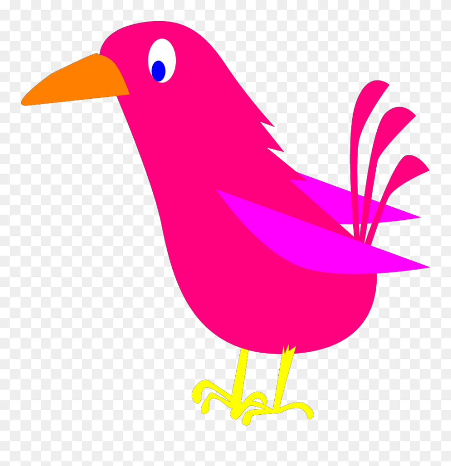 Pink Bird Clipart - Png Download