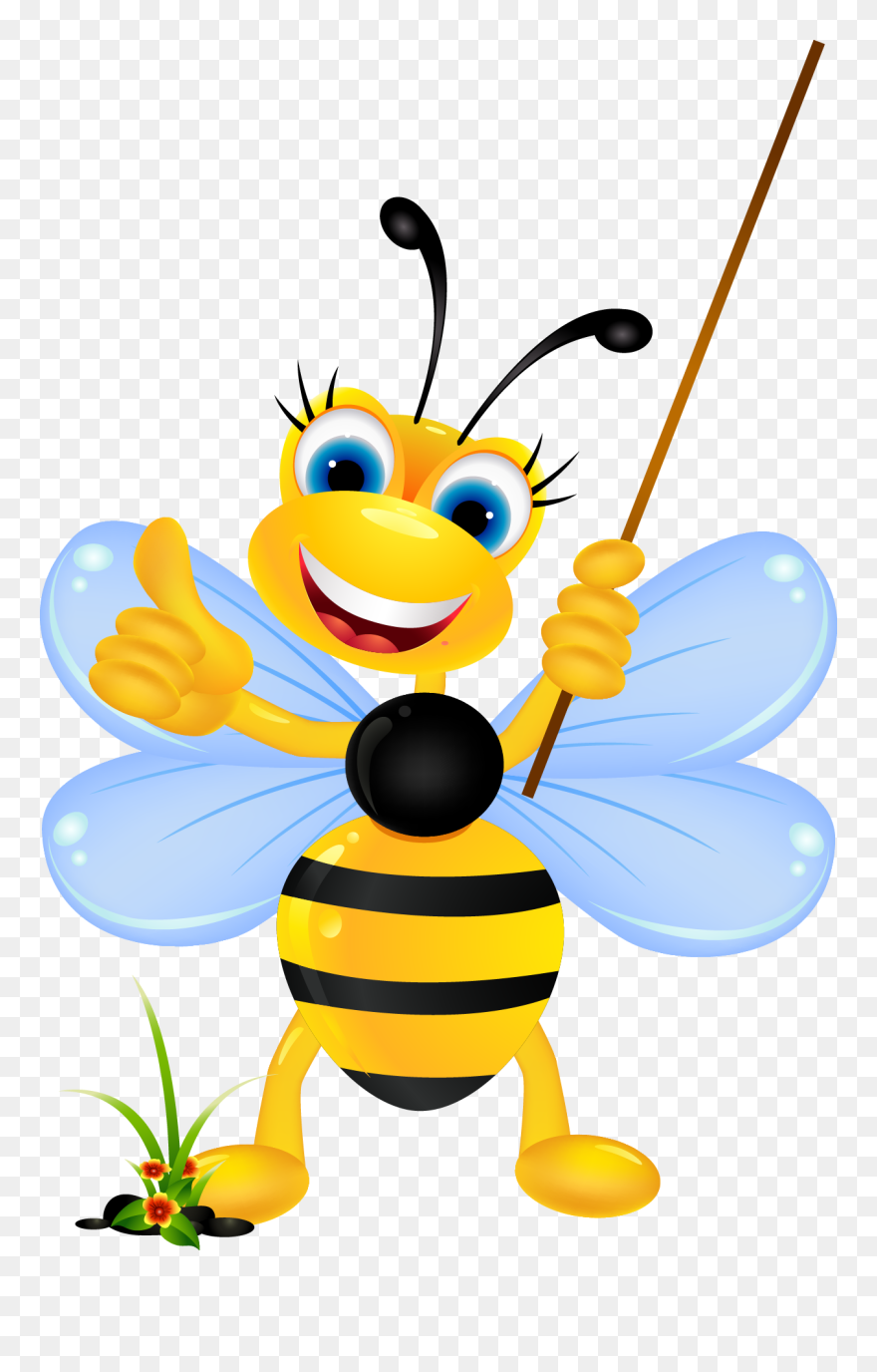 Bee Cartoon Stock Photography Clip Art - Teacher Bee Clipart - Png Download