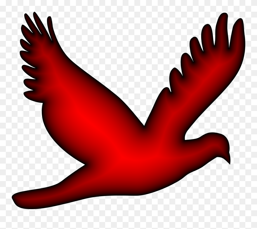 Transparent Flying Bird Clipart - Flying Red Bird Clipart - Png Download