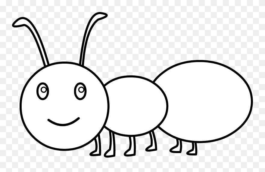 Ant Clipart Black And White - Png Download