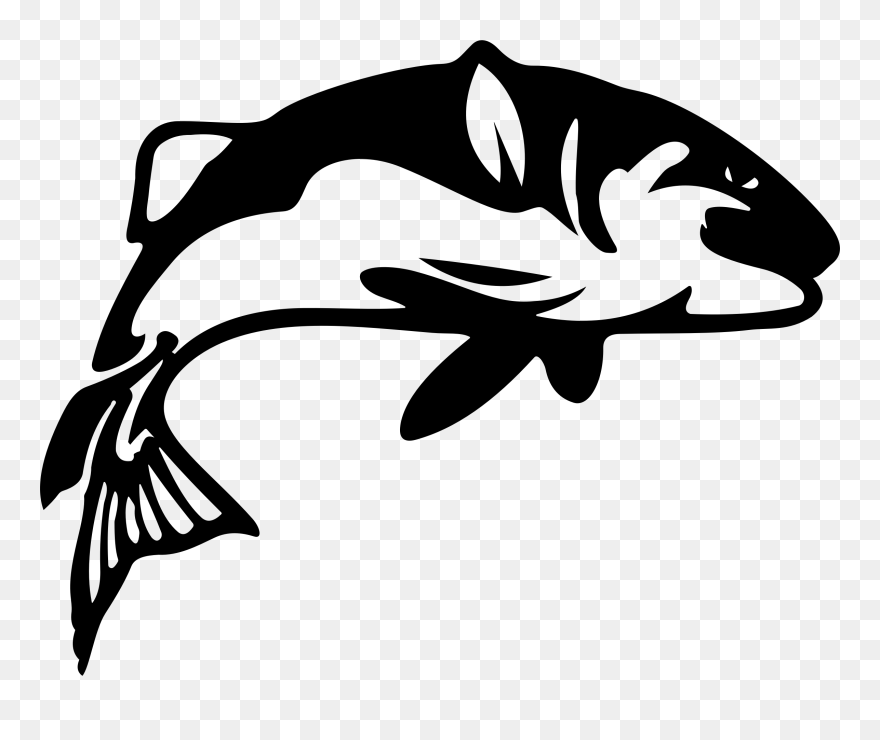 Catch A Fish Clipart Clip Art Transparent Stock Fish - Fish Silhouette - Png Download