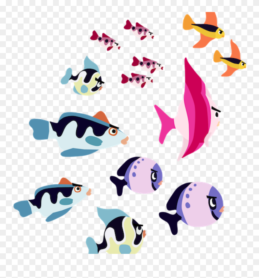 Clip Art Fish Image Transparency Portable Network Graphics - School Of Fish Clipart Transparent - Png Download