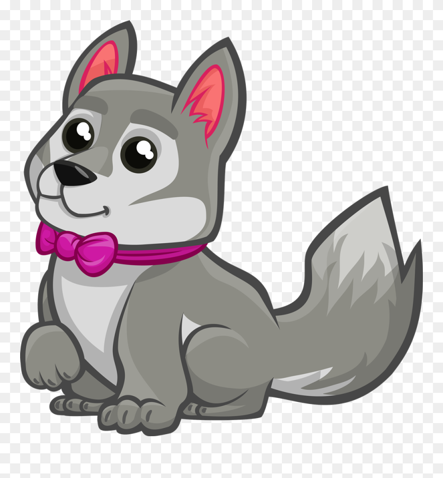 Transparent Cute Halloween Clip Art - Cute Wolf Clip Art - Png Download