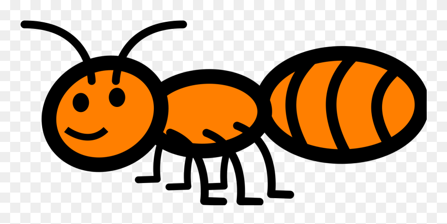 Black And White Ant Clip Art - Png Download