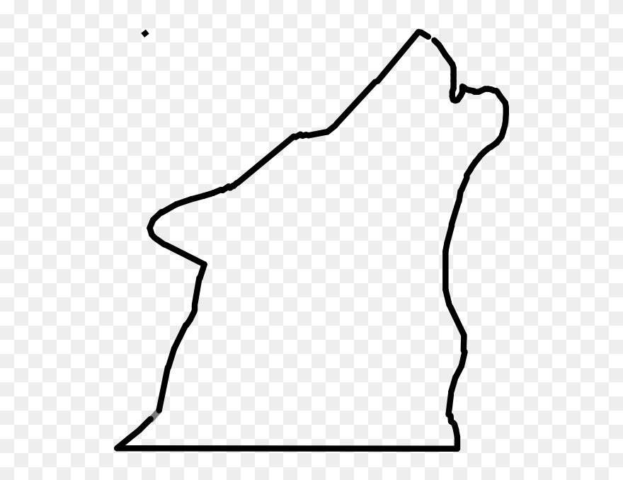 Free Wolf Outline, Download Free Clip Art, Free Clip - Wolf Head Silhouette Outline - Png Download