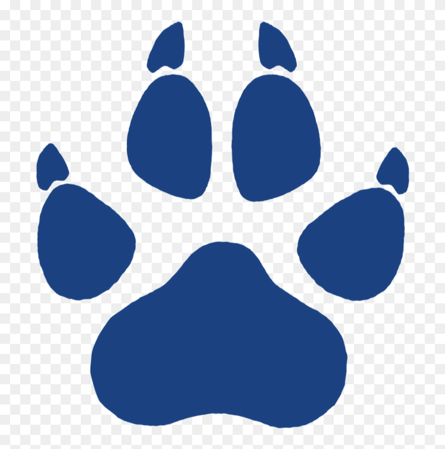 Transparent Dog Paw Print Png - Blue Wolf Paw Print Clipart