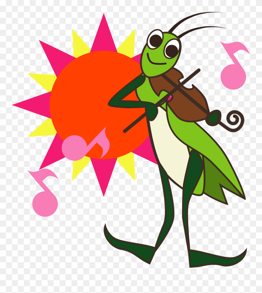 バイオリン キリギリス イラスト Clipart