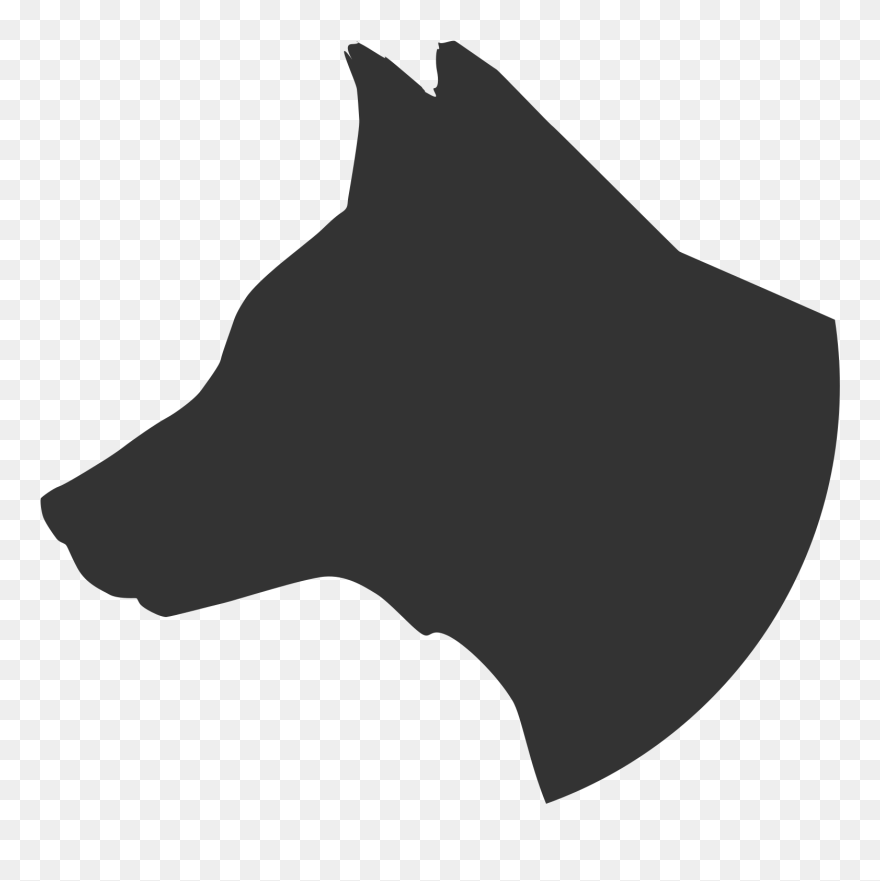Free Wolf Head Silhouette Png, Download Free Clip Art, - Dog Face Side Silhouette Transparent Png