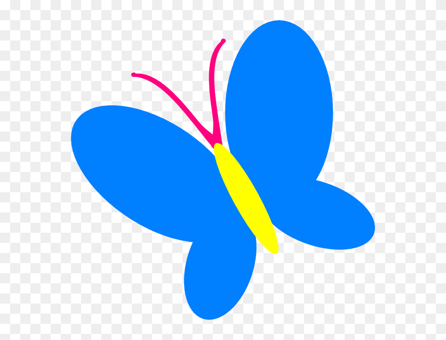 Transparent Butterfly Clip Art - Blue Butterfly Clipart Transparent - Png Download