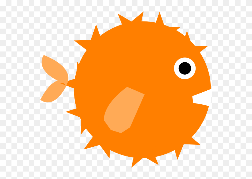 Glob Fish Clip Art At Clker - Spike Fish Clipart - Png Download