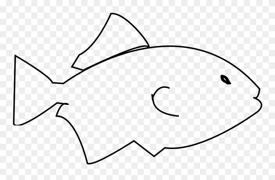 Fish Black And White Fish Clip Art For Kids Black And - Sketch Images Of A Fish - Png Download