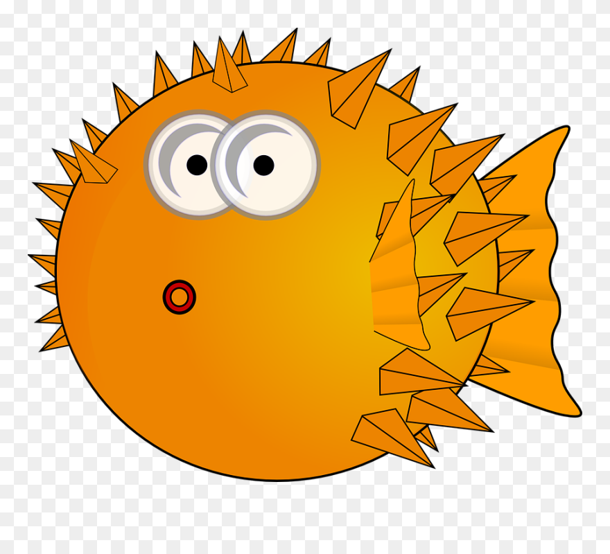 Transparent Fish Clip Art - Puffer Fish Clipart - Png Download