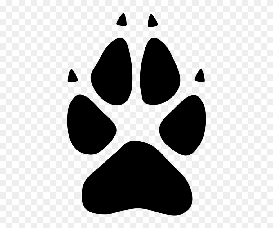 Wolf Footprint Clipart - Png Download