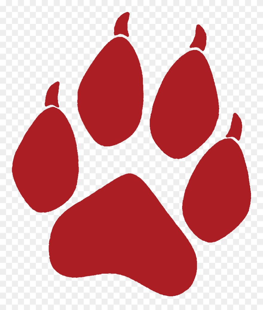 Wolf Paw Prints Clip Art - Wolf Paw Print Silhouette - Png Download
