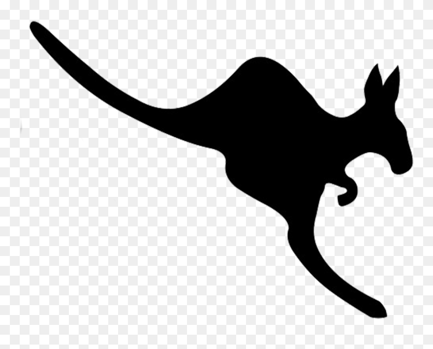 Black Kangaroo Transparent Background Clipart