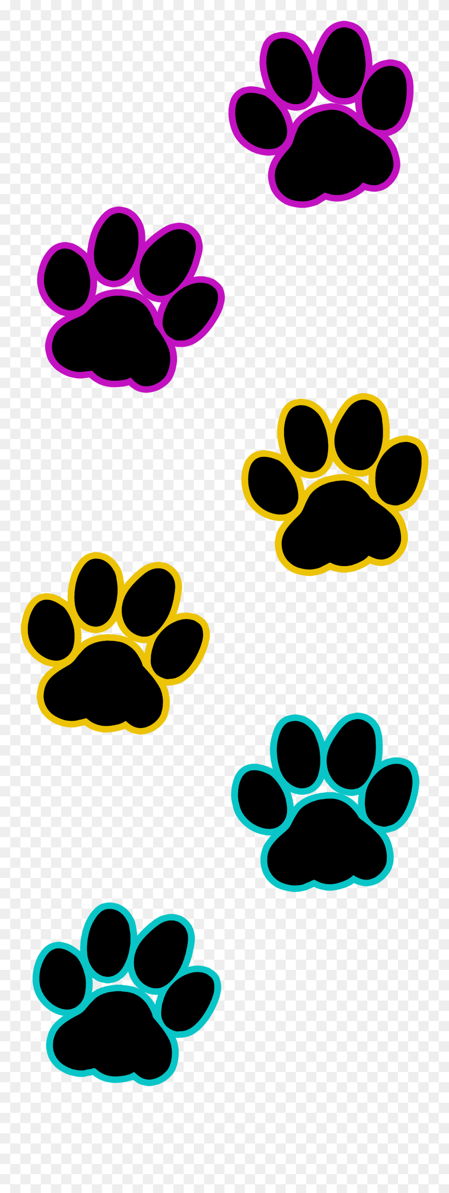 Cat Paw Prints Transparent Clipart