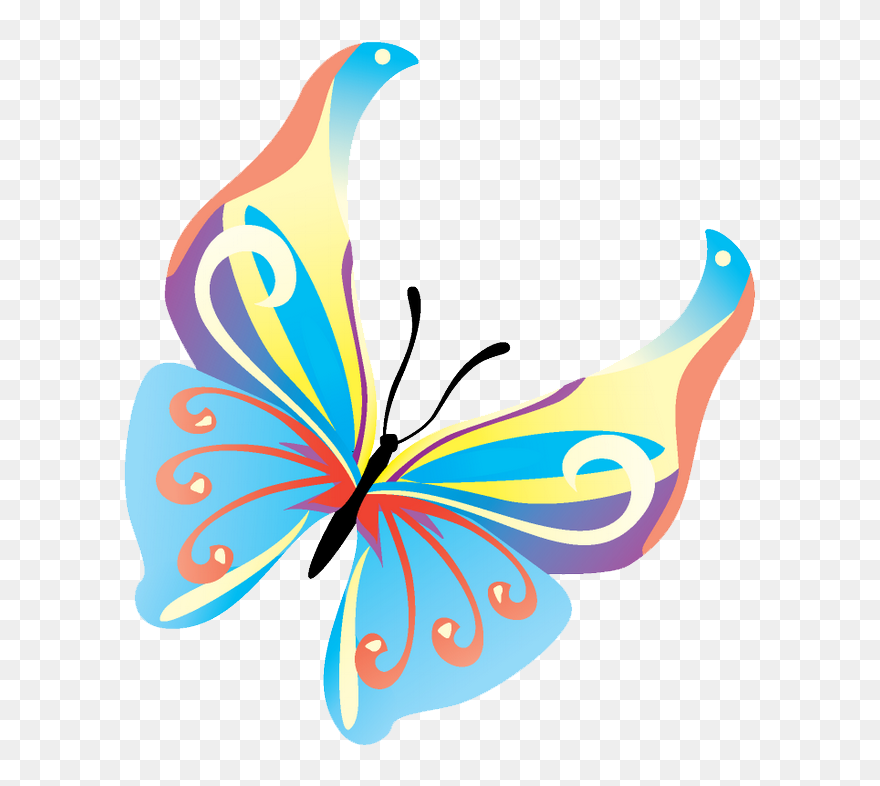 Butterfly Clip Art Transparent Background - Butterfly Vector - Png Download