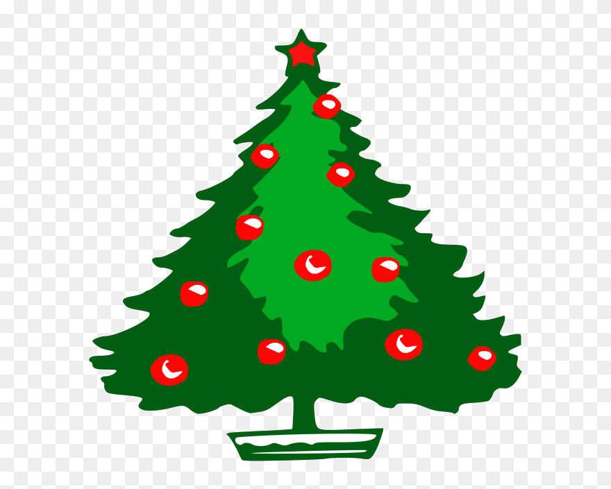 Free Vector Christmas Tree Clip Art - Christmas Tree Silhouette Transparent - Png Download