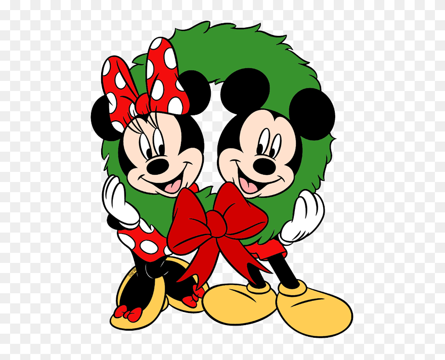 Mickey Mouse Christmas Clip Art - Minnie And Mickey Christmas Clipart - Png Download