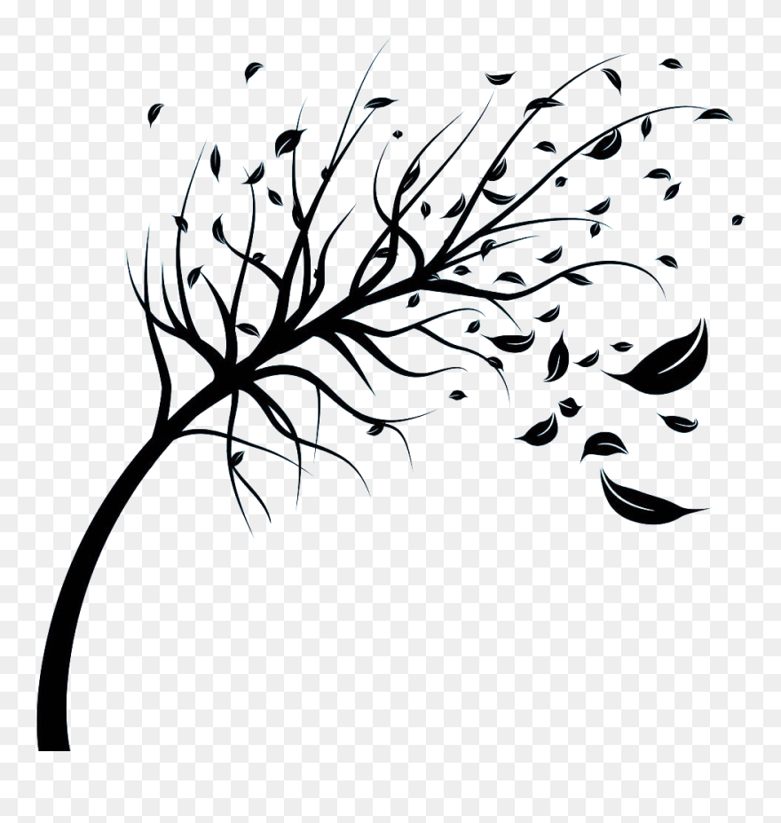 Wind Stock Photography Royalty-free Tree Clip Art - Wind Blowing Tree Clip Art - Png Download