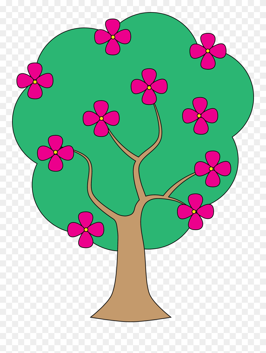 Images For Oak Tree Clip Art Png - Apple Blossom Tree Clipart Transparent Png