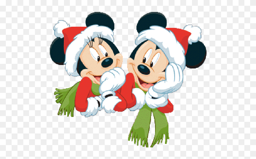 Minnie And Mickey Christmas Clipart