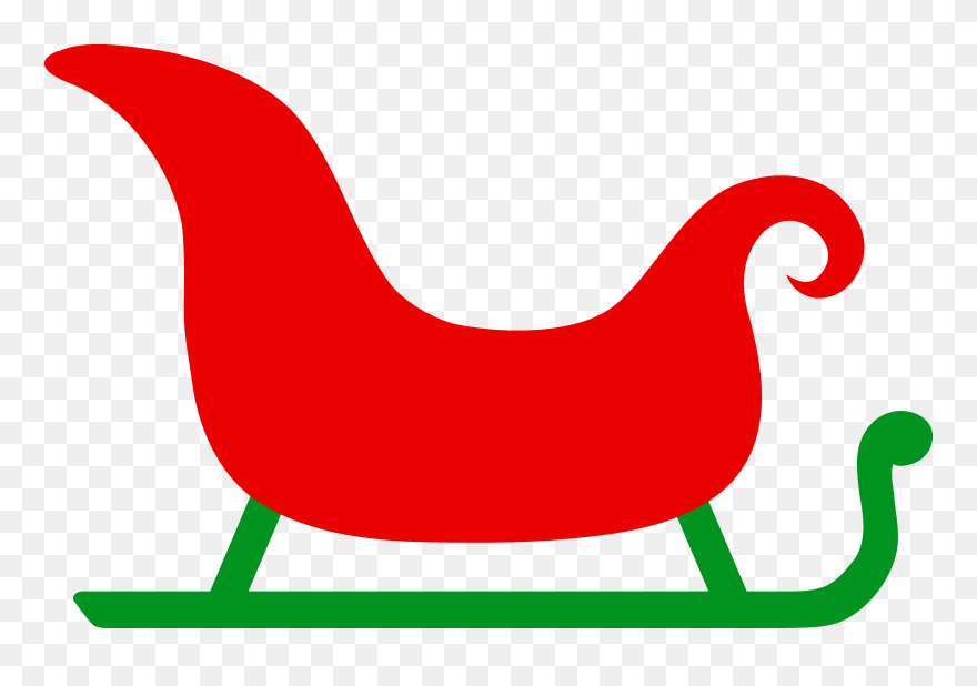 Collection Of Free Christmas Clipart Santa Sleigh High - Clip Art Santa's Sleigh - Png Download