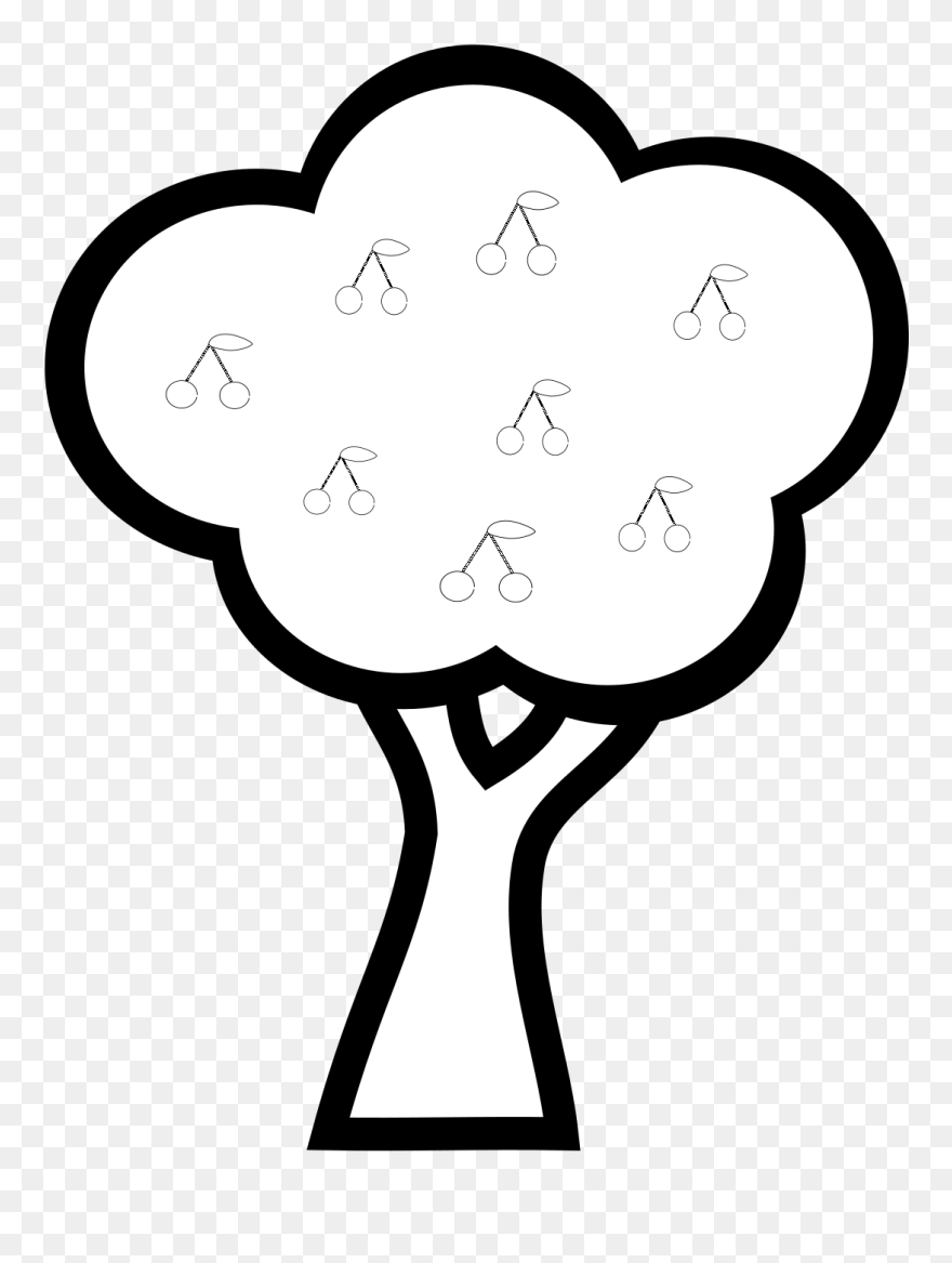 Simple Tree Outline Png & Free Simple Tree Outline - Easy Tree Colouring Pages Clipart