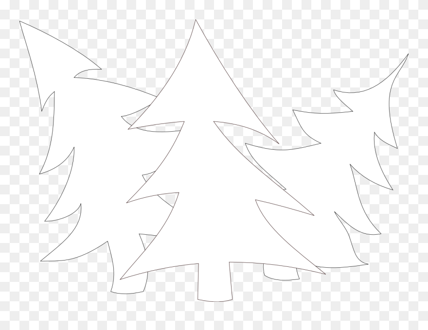 Images For Black And White Trees Clipart - Illustration - Png Download