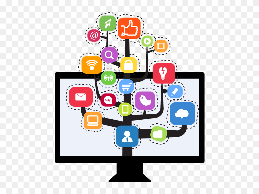 Library Of Clip Freeuse Download Family Tree Maker - Social Media Tree Png Transparent Png