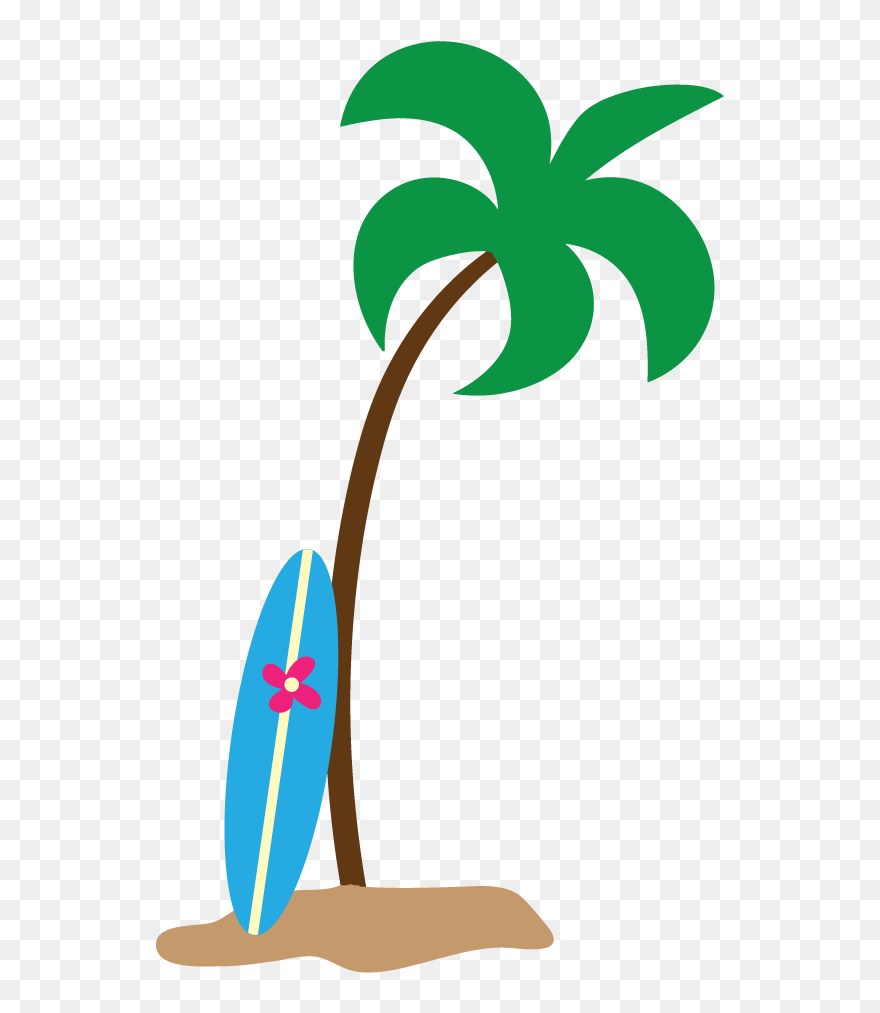Palm Tree Clip Art Png - Palm Tree Beach Clipart Transparent Png
