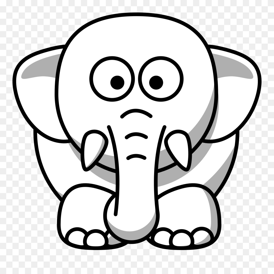 Crayon Clip Art Black And White Free Clipart Images - Baby Animal Clipart Black And White - Png Download