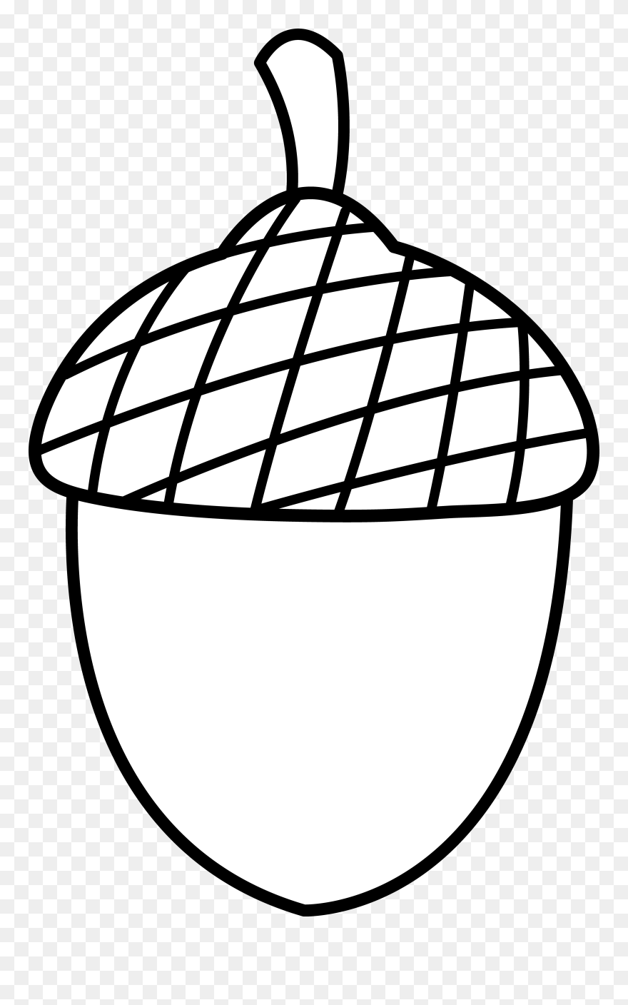 Free Oak Tree Clipart Freeuse Nut Clipart Oak Tree - Black And White Nut - Png Download