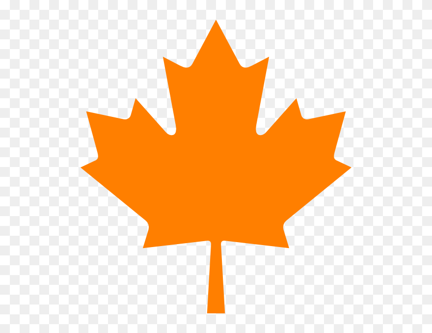 Free Orange Leaves Cliparts, Download Free Clip Art, - Canada Flag - Png Download