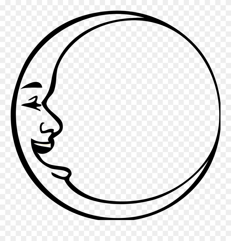 Moon Clipart Black And White Free Clipart Images - Moon Clip Art Black & White - Png Download