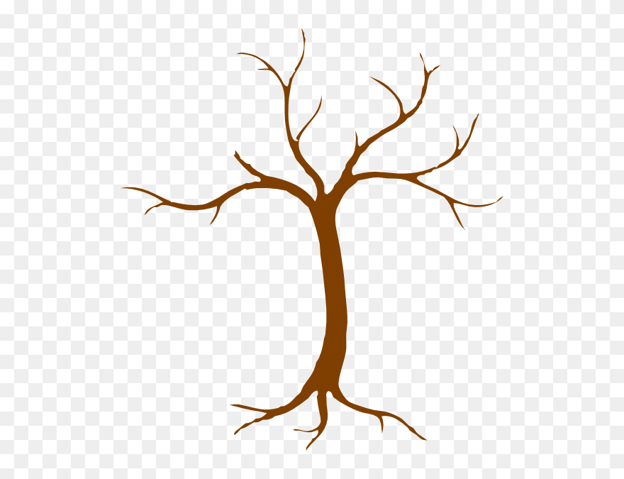 Tree Trunks Clipart Clip Tree Clip Art At Clker - Easy Dead Tree Drawing - Png Download