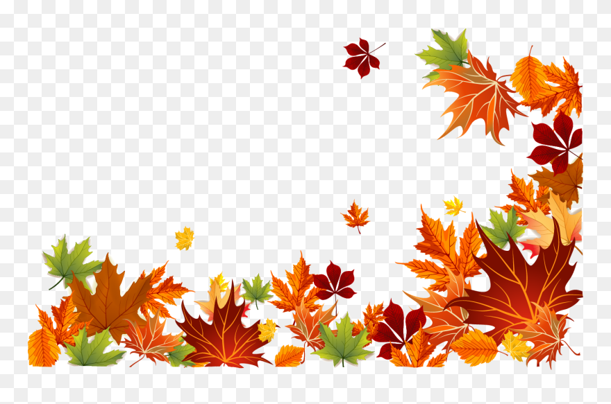 Autumn Leaves Clipart Vector - Transparent Fall Leaves Background - Png Download