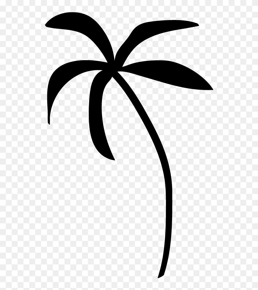 Tree Black And White Tree Clipart Black And White - Palm Tree Cartoon Png Black And White Transparent Png