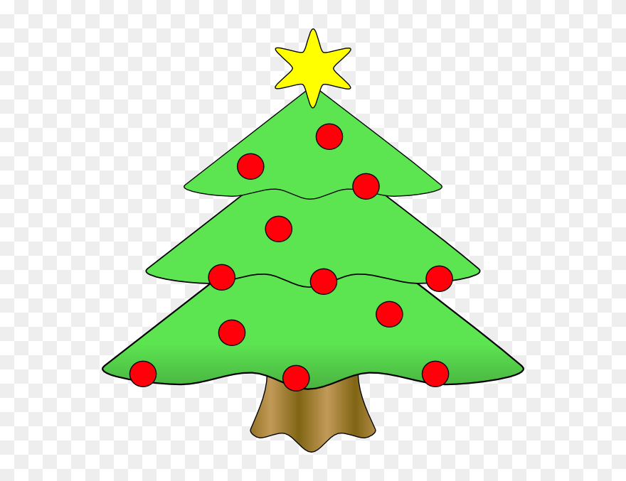 Christmas Tree Clipart Outline - Christmas Tree Clipart Library - Png Download