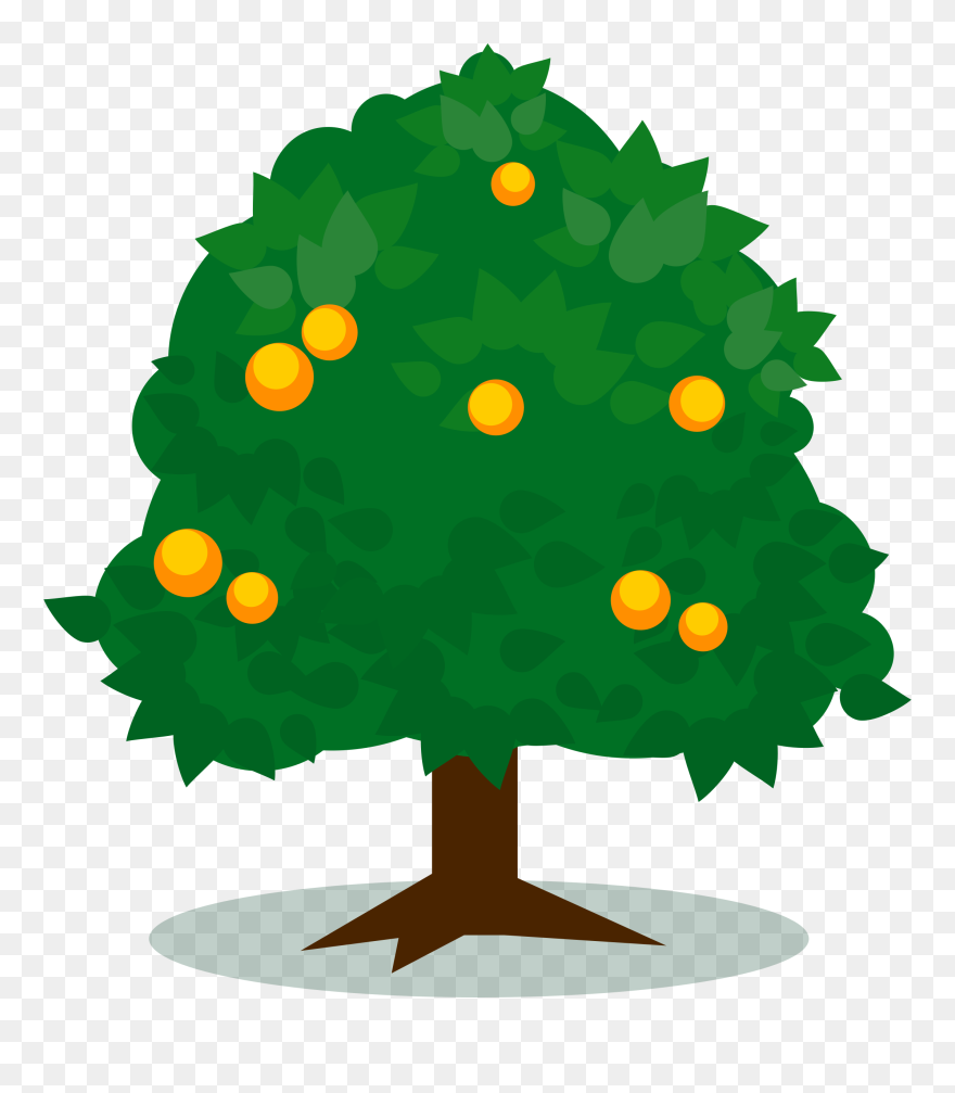 Cartoon Christmas Tree Clipart - Mango Tree Clipart Png Transparent Png