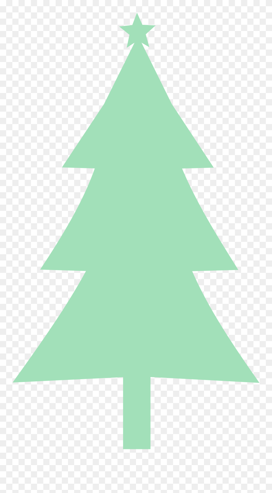 Christmas Tree Silhouette Clip Art - Simple Christmas Tree Png Transparent