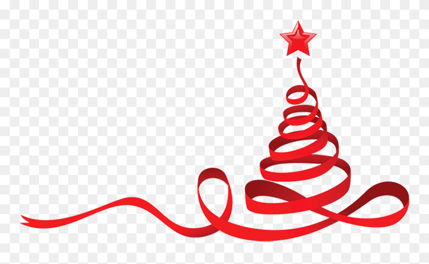 Red Christmas Tree Png - Ribbon Christmas Tree Clipart Transparent Png