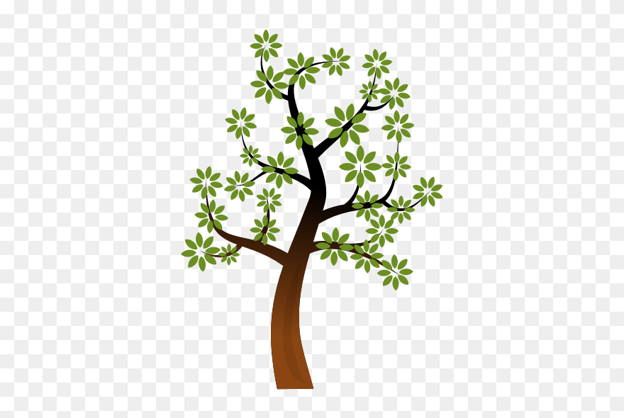 Plant,flower,leaf - Easy To Draw A Tree Clipart