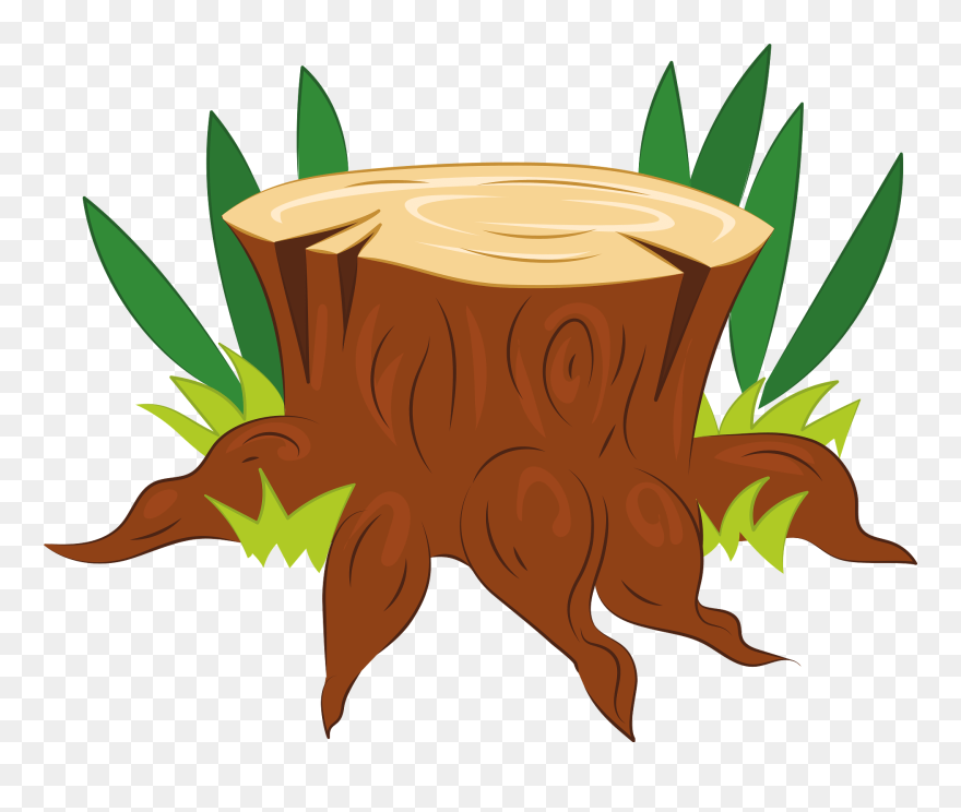 Tree Stump Clipart - Cartoon - Png Download