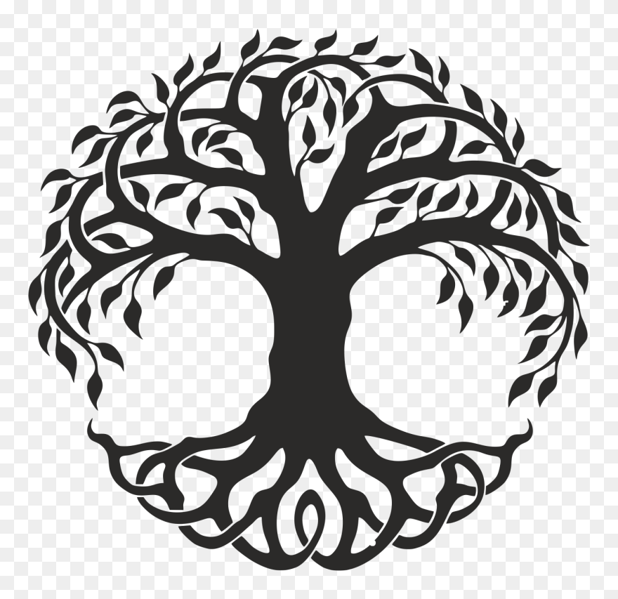 Figure Drawing Tree Of Life Clip Art Image - Black And White Tree Of Life - Png Download