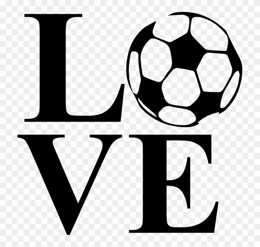 Baseball Diamond Clip Art Black And White - Love With Soccer Ball - Png Download