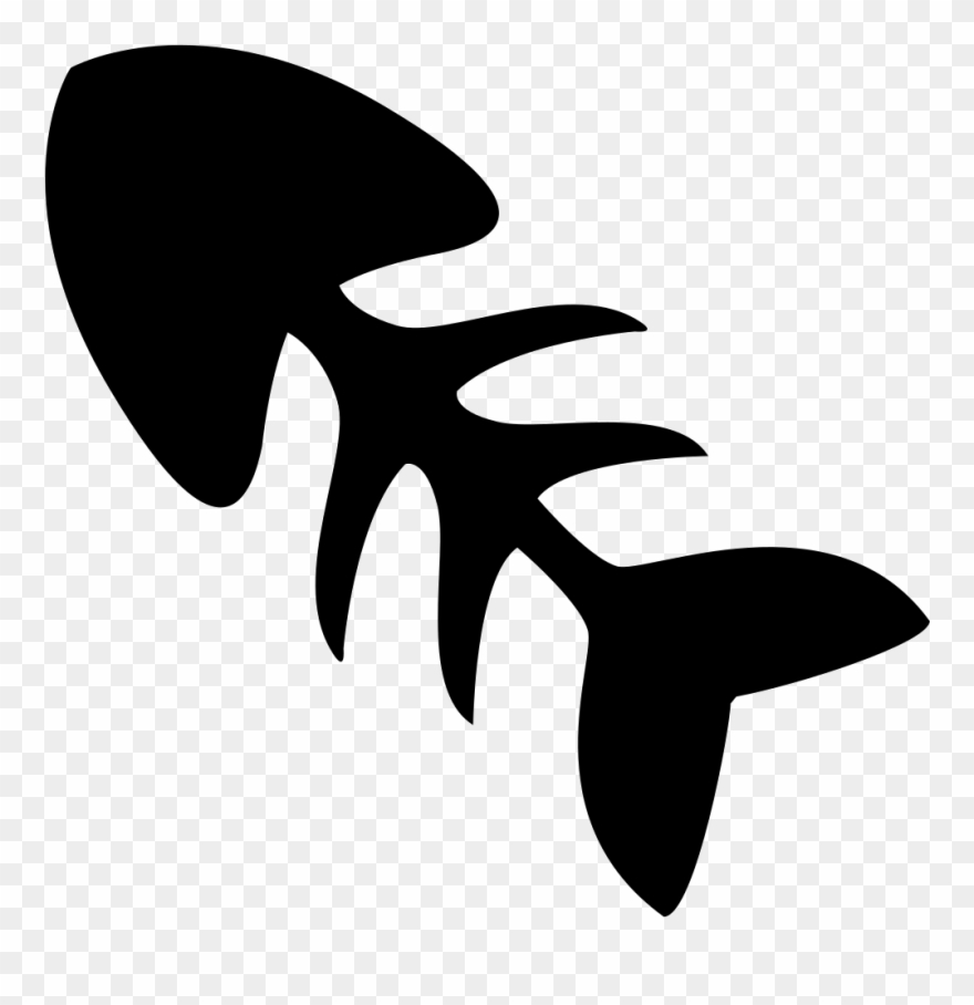 Silhouette Skeleton - Silueta De Esqueleto De Pescado Clipart