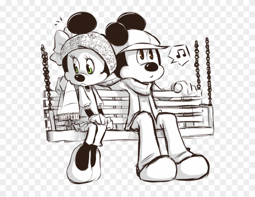 Clipart Stock Constitution Drawing Cute - Draw Mickey Mouse S Bench - Png Download