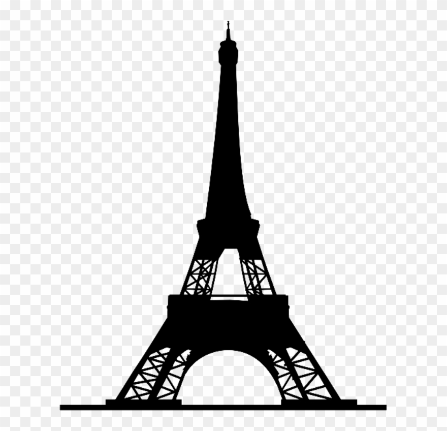 Eiffel Tower Silhouette - Eiffel Tower Silhouette Png Clipart