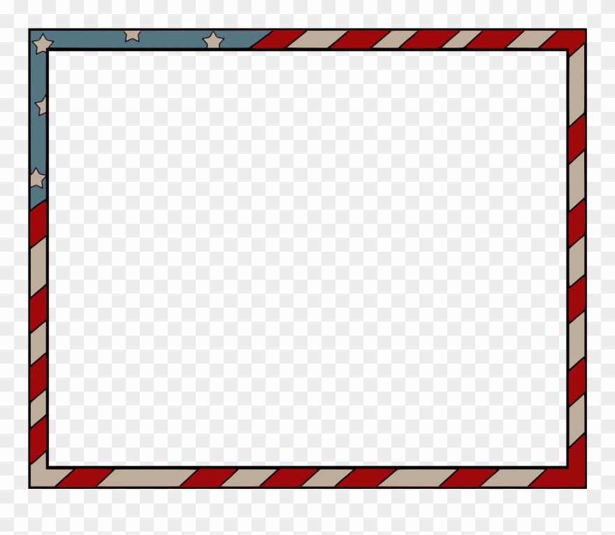 Popular Images - American Flag Border Transparent Clipart